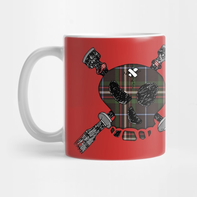 Skull & Cross-Drones Tartan by Lonely_Busker89